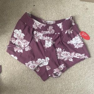 Purple Flowery Shorts